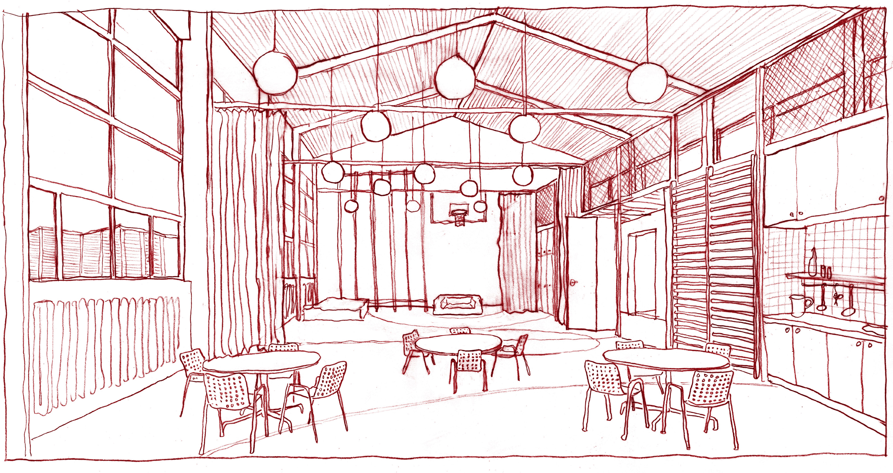 Tagesstruktur in der ehemaligen Turnhalle.